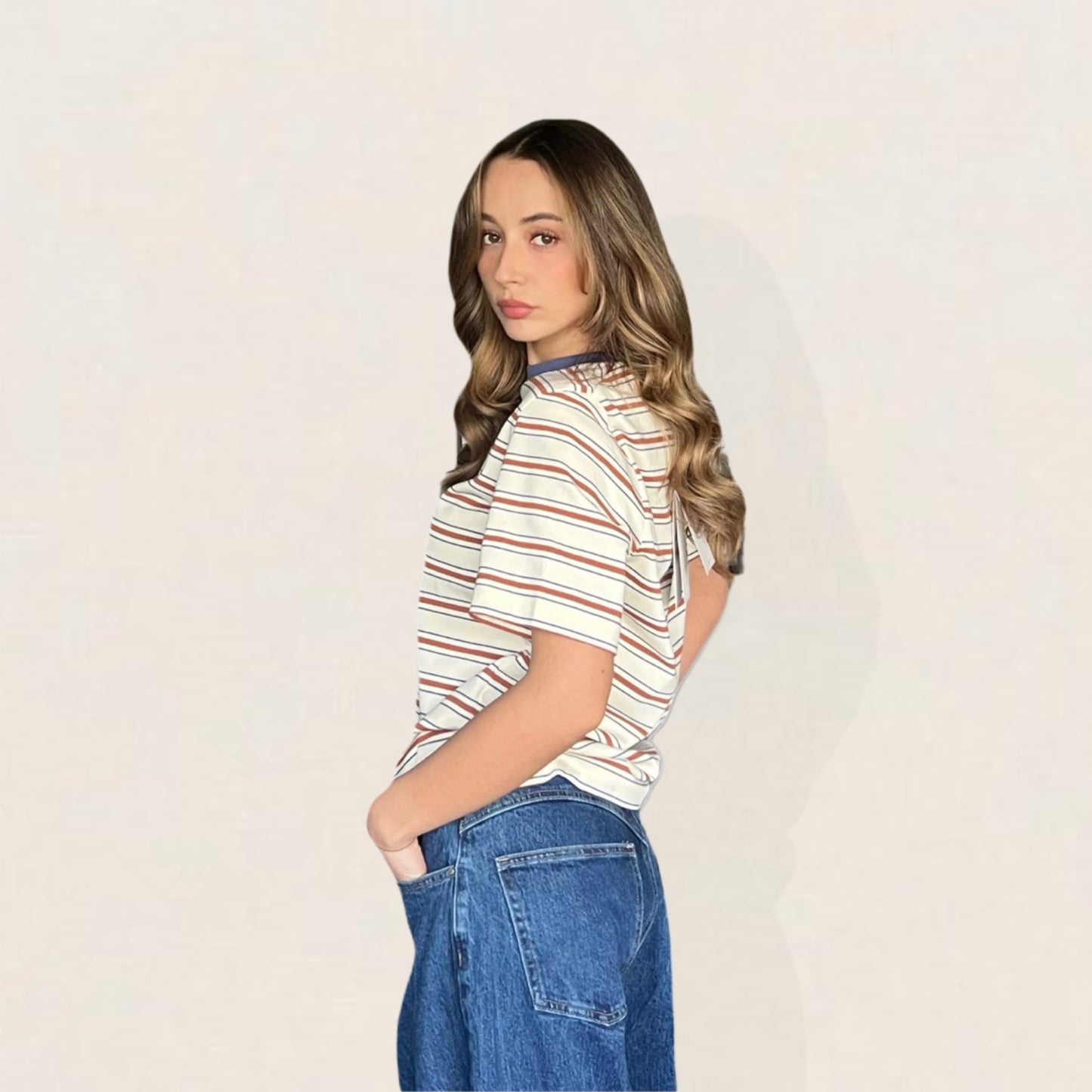 T-SHIRT STRIPED A RIGHE - LUMINA