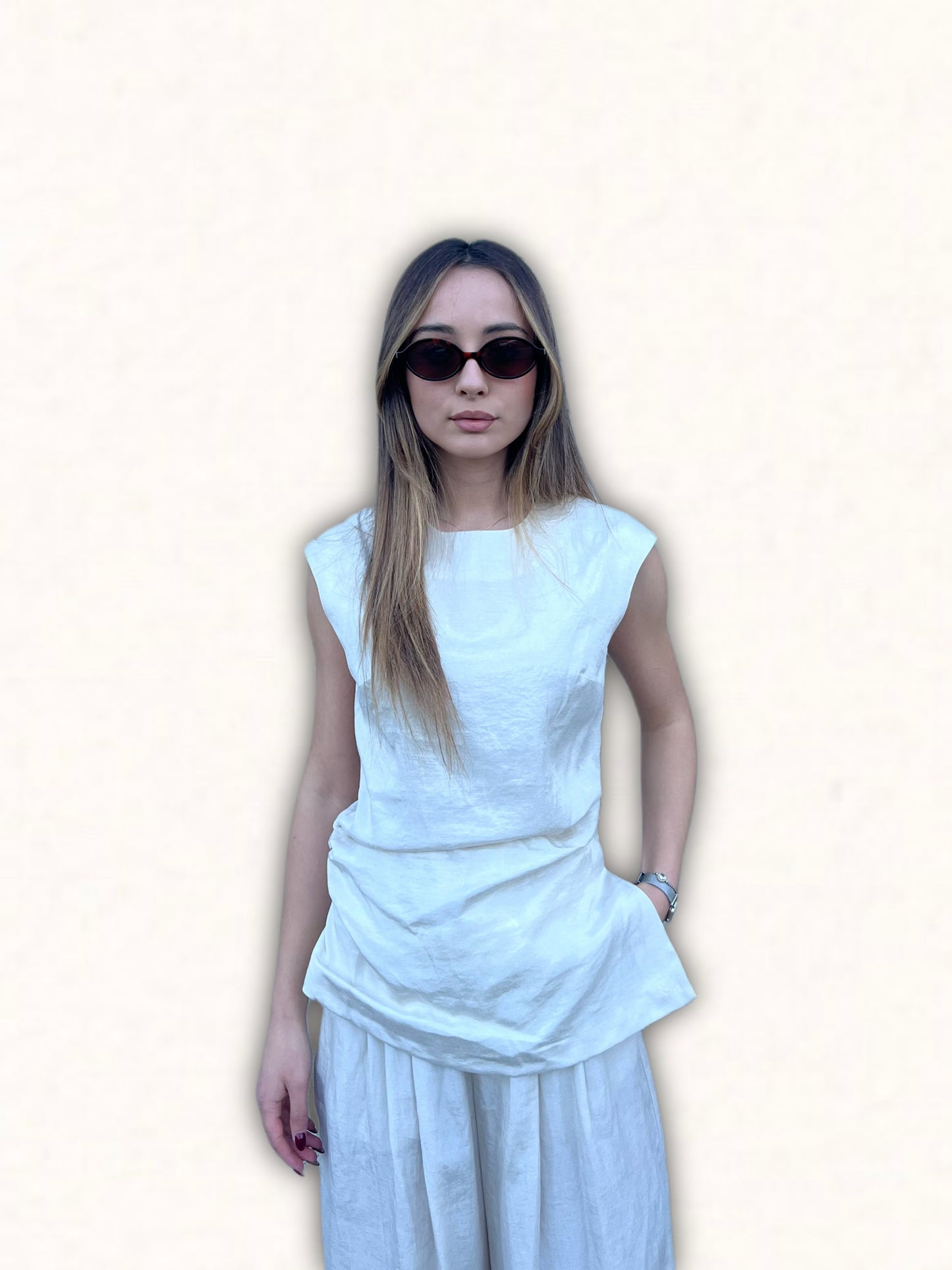 TOP DRAPPEGGIATO ELEGANCE - LUMINA