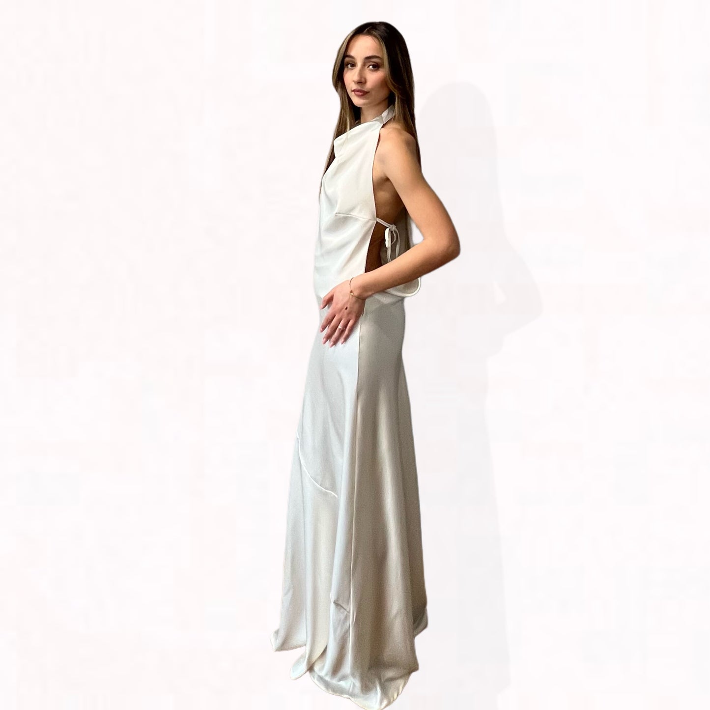 ABITO MAXI SATIN ELEGANCE - LUMINA