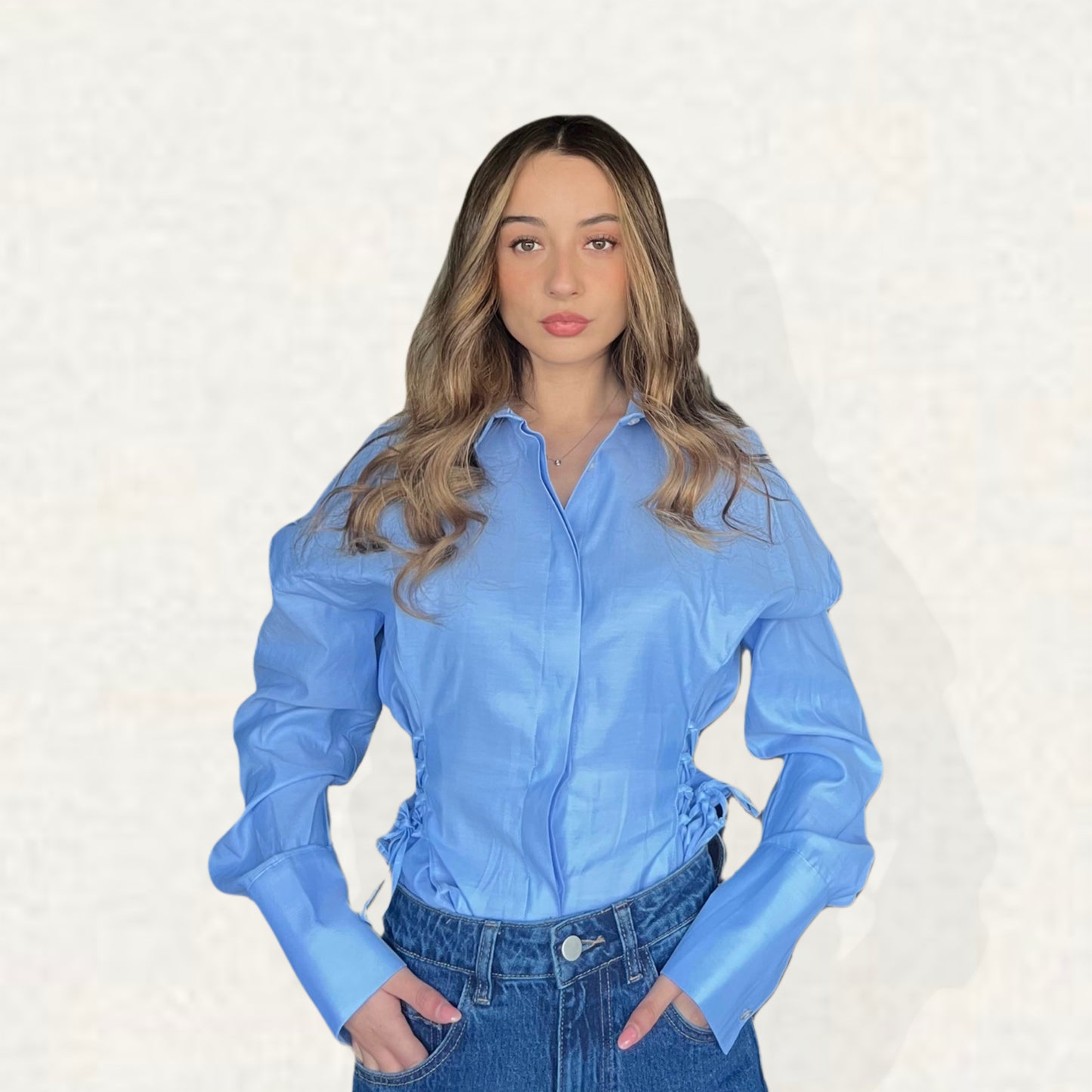 CAMICIA CON STRINGHE - LUMINA