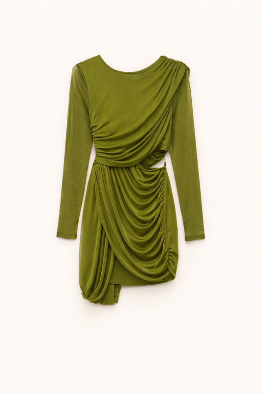 ABITO MINI DRAPPEGGIATO CUT-OUT - LUMINA
