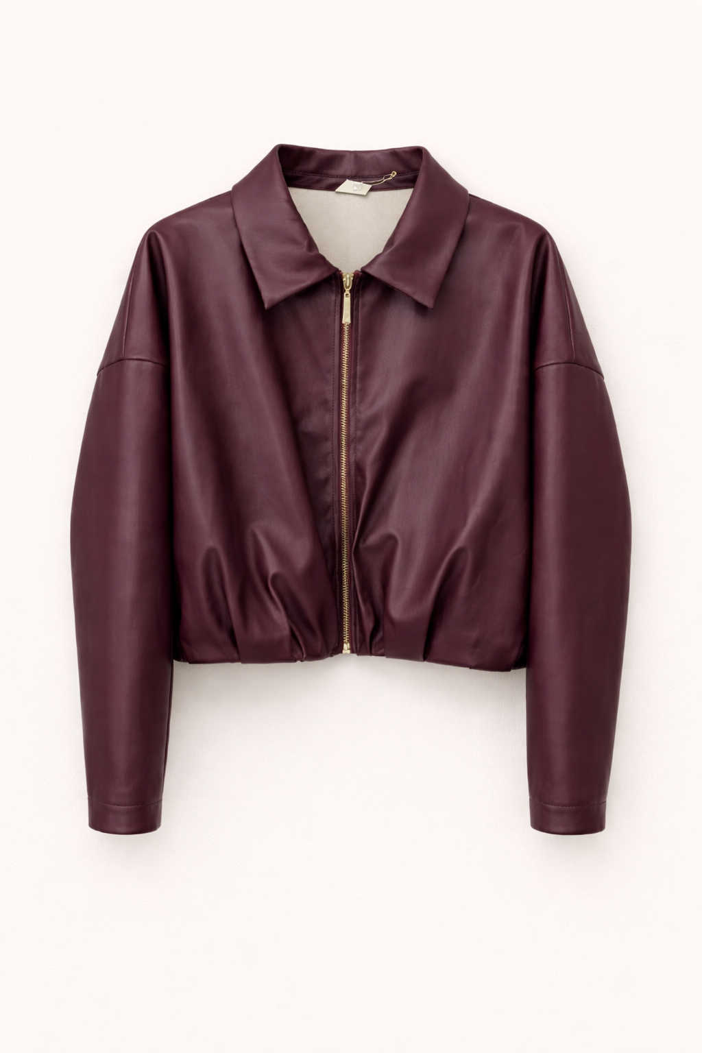 GIACCA CORTA FAUX LEATHER ZIP