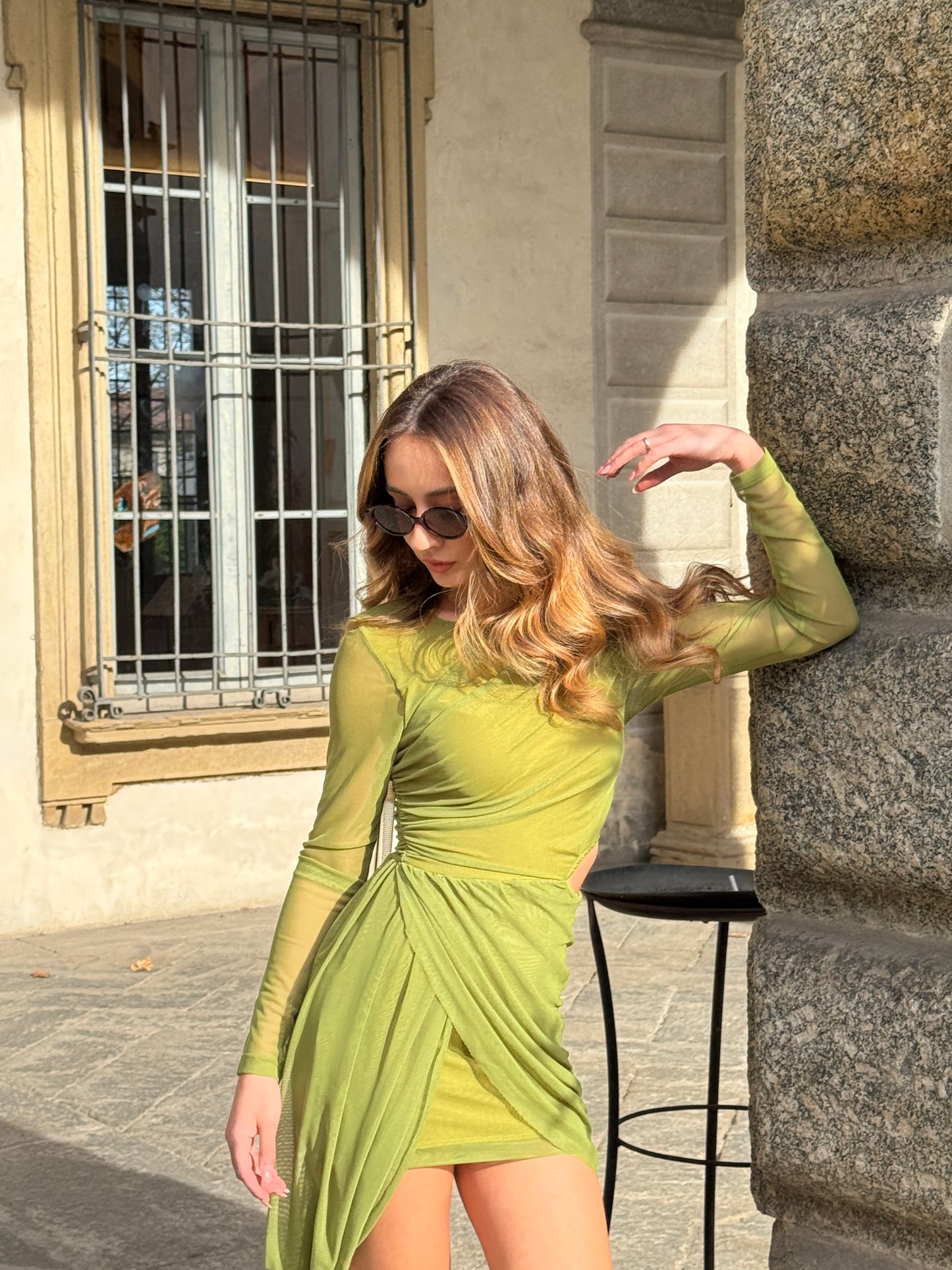 ABITO MINI DRAPPEGGIATO CUT-OUT - LUMINA