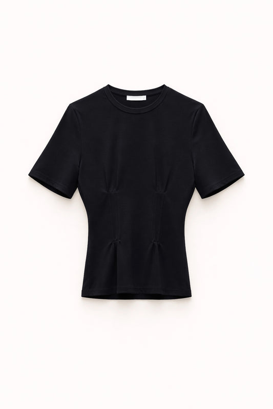 T-SHIRT CON DETTAGLIO CORSETTO - LUMINA